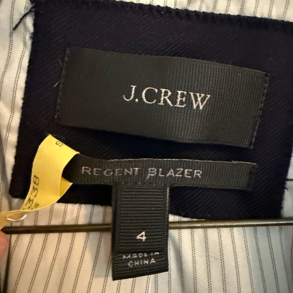 🖤 J.Crew Regent Blazer & Erwin Pearl Faux Turquoise Necklace Set – Size 4 flaw - Picture 7 of 15